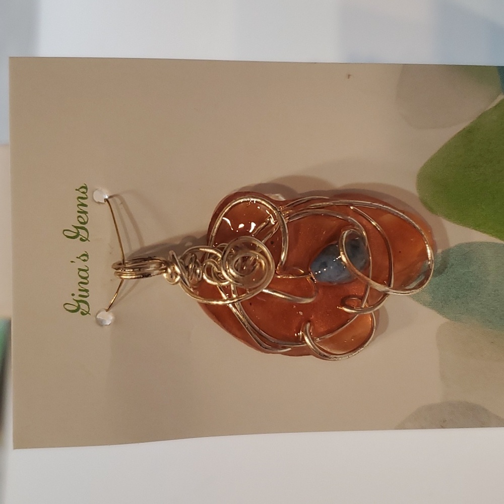 Jewelry pendant resin genuine turquoise Jewelry.